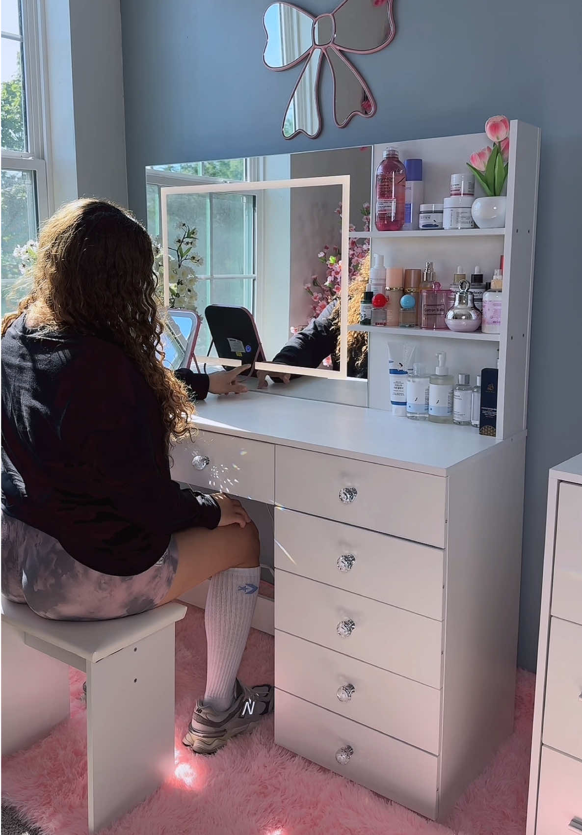 Hermoso vanity  con las tres b #vanity  #vanitymirror #makeupvanity  #vanitydesk 