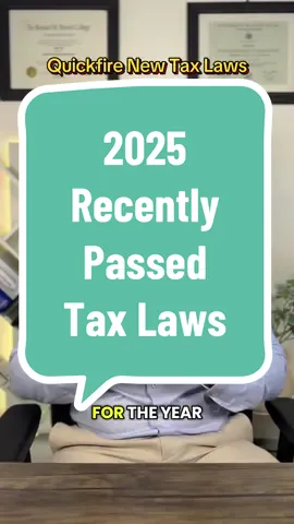 If you hadn’t heard already, these are the new tax laws that were just passed #taxes #law #taxreturn #taxrefund #bigbeautifulbill 