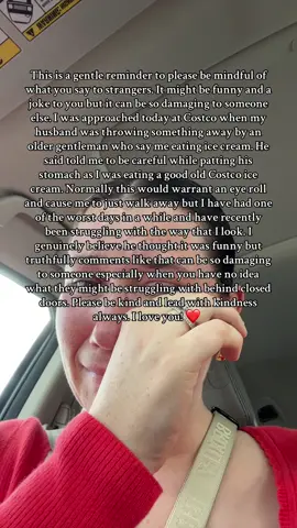 Sorry for the long read. I was not in a position to make this comment and normally I wouldn’t even post something like this but genuinely think we need to be more aware of the words that we say to each other. There wasn’t even a reason for that interaction to happen and normally I wouldn’t even post laugh it off but today truly has been just so awful. My husband left campus and came home early to be with me because I have been in such a bad headspace for a couple days. I just want everyone to remember during times like this se when the world is in turmoil the best thing we can do is be kind and loving to everyone and anyone. I love you and you are beautiful ❤️ #youngmom #MomsofTikTok #momtok #postpartumjourney #gettingmypinkback 