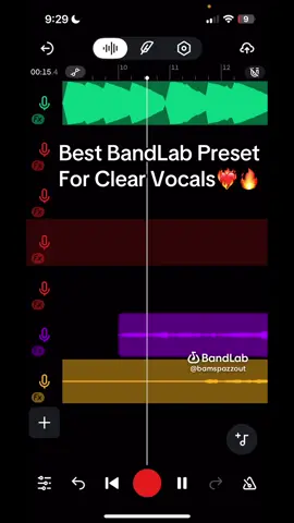 Clearest Bandlab Vocal Preset💯❤️‍🔥#fyp #xyzbca #rsnbam #bandlab #preset 