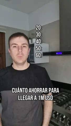 CUÁNTO AHORRAR PARA LLEGAR A USD 1M #Finanzas #Economia  #Invertir #Inversion #Ahorro   ⚠Este contenido es educativo y no constituye asesoramiento financiero. Analizá siempre tu situación, tus objetivos y tu perfil de riesgo antes de tomar decisiones.