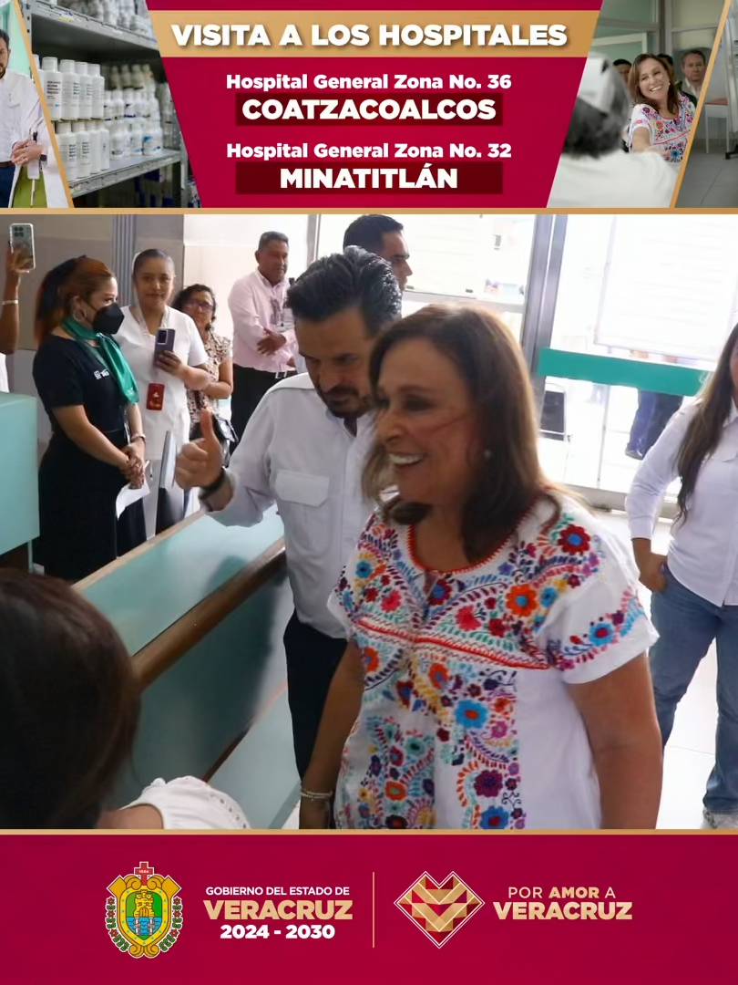 ¡Fortaleciendo la salud de Veracruz! 🏥 Para que todas las familias veracruzanas tengan acceso a una salud más fuerte, segura y de calidad, supervisamos la infraestructura del Hospital General de Zona No. 32 en Minatitlán y del Hospital General de Zona No. 36 en Coatzacoalcos. #PorAmorAVeracruz ❤