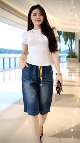 (A6027) Quần Ống Đứng Suông Je#setquanaonu #thoitrangnu #quanshortnu #quanshortjeannu 