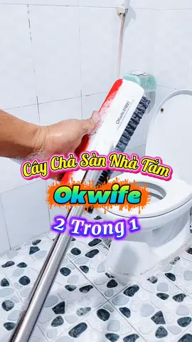 Cây chà sàn nhà tắm đa năng Okwife, vừa chà sàn vừa gạt nước 2 trong 1 #shoptoanthang  #caychasan #caychasannhatam2in1 #caychasannhatamdanang #choichasannhatamthongminh 
