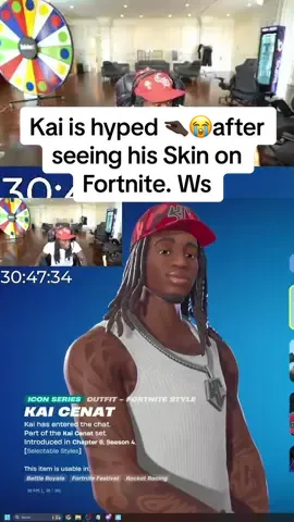 Kai is hyped 🤏🏿😭after seeing his Skin on Fortnite. Ws ##mafiathon #kai #fyp 
