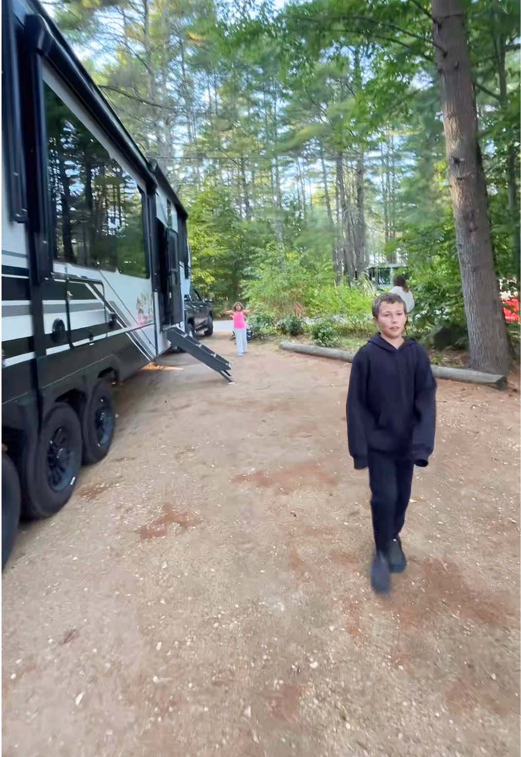 In the woods for a while! #rvlifestyle #rvliving #fulltimerv #rvlifewithkids #travel 