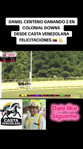 DANIEL CENTENO EN COLONIAL DOWNS  #ColonialDowns  #DanielCenteno  #CastaVenezolana #HipismoVenezolano #jockeysvenezolanos 