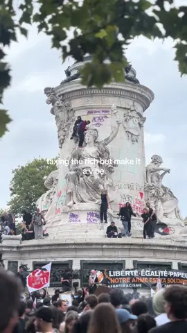 protesting but make it a party? #taxtherich #parisprotest #fyp 