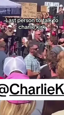Dam this sad for real look how terrified he was after seeing that #charliekirk #charliekirkspeech #charliekirkdead #political #opinions 