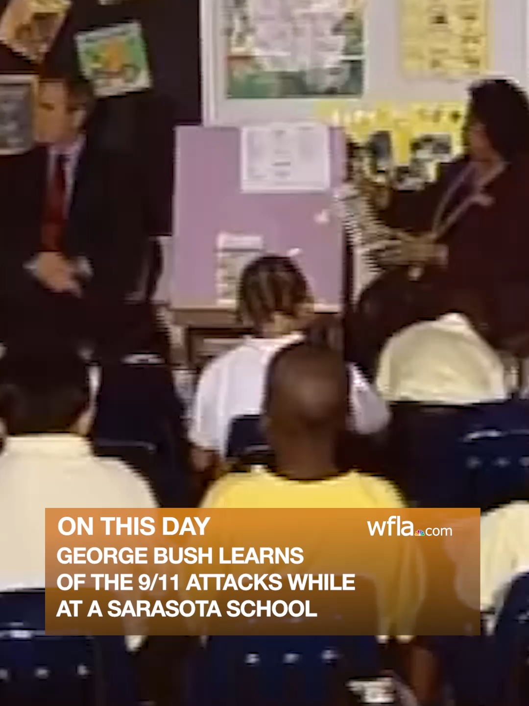ON THIS DAY: President George W. Bush was visiting Emma E. Booker Elementary School on Sept. 11, 2001, when he learned of the first plane crash at the World Trade Center in New York City. #georgebush #wfla #sarasota #9/11 #remembering911