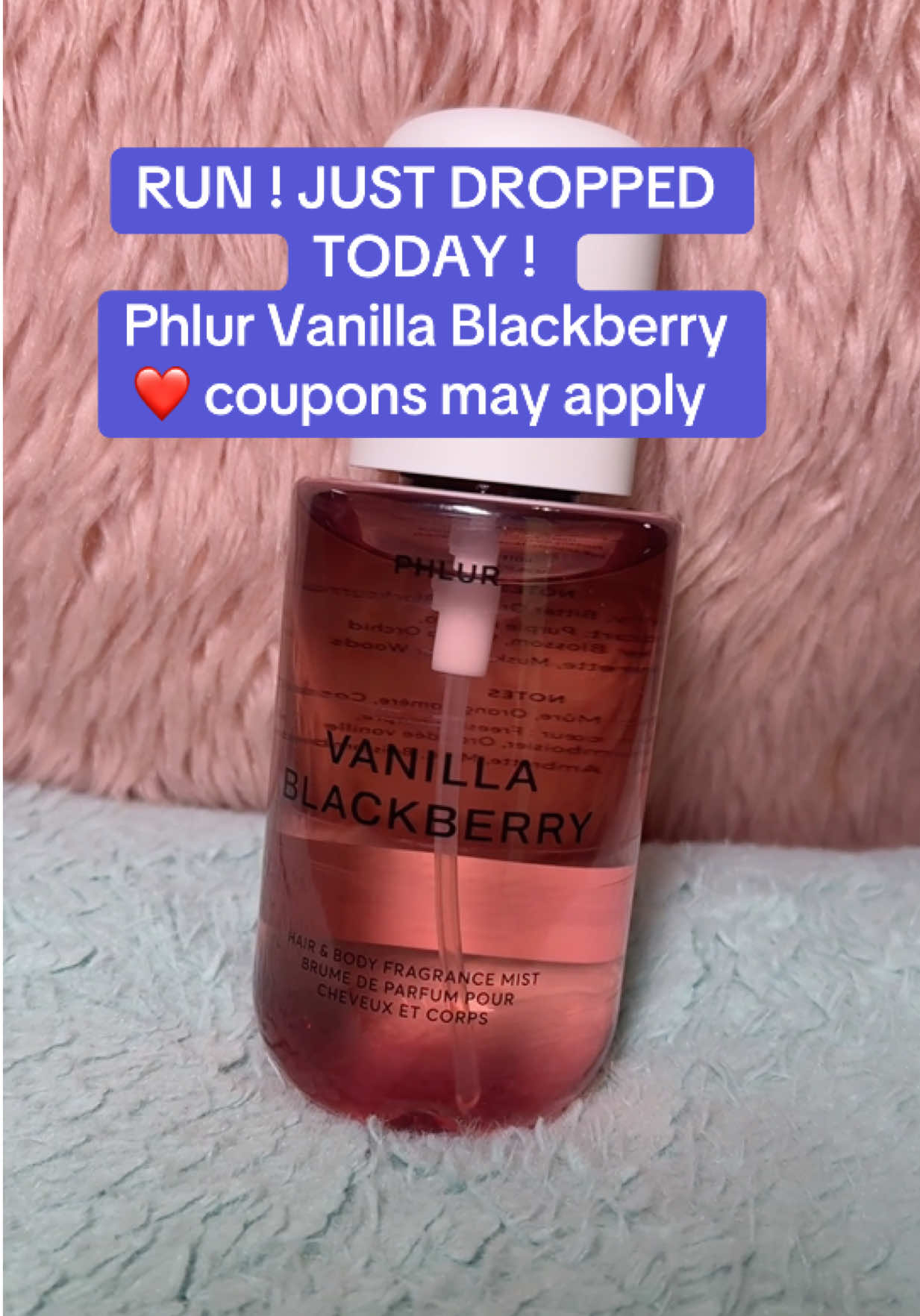 Phlur vanilla blackberry just dropped exclusively on TikTok!  ✨notes: blackberry, orange, black currant, raspberry blossom, vanilla orchid, amber woods @Phlur Fragrances   #phlur #phlurfragrance #perfumetok #affordablefragrances #phlurvanillablackberry Posted 09/10/2025 . Results may vary. Prices and promos accurate at time of posting and may change.