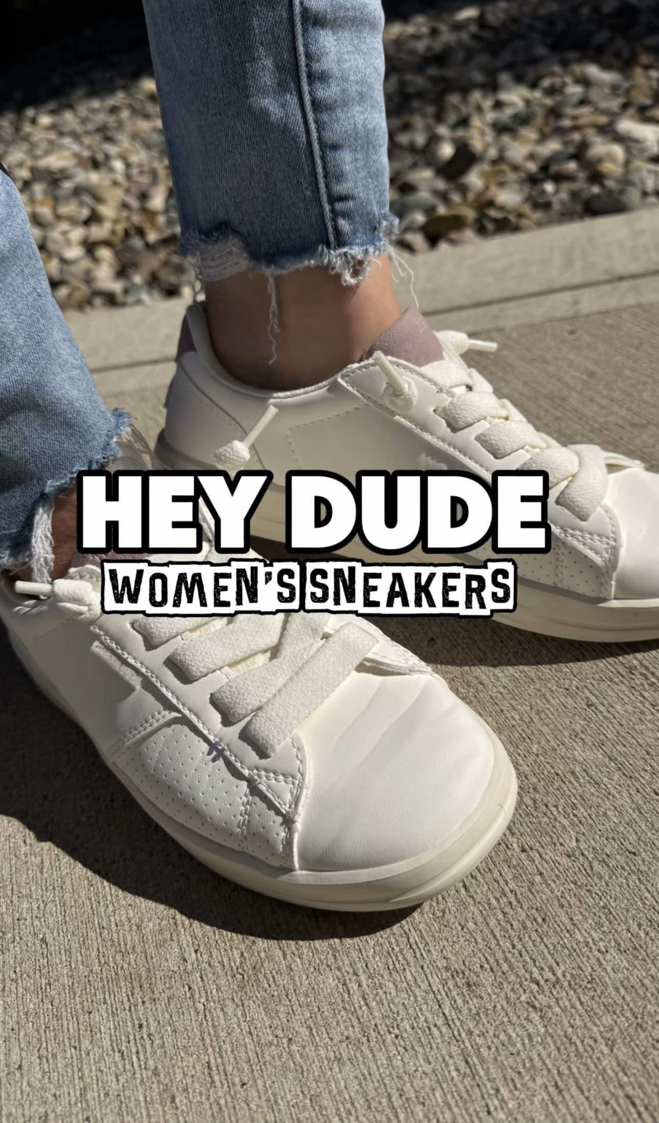 These are those white sneakers you just can’t go wrong with, who wouldn’t love these? I could picture all the women in my family wearing these! ##whiteshoes##womensshoes##womenssneakers##TikTokMadeMeBuyIt##heydude@@HeyDude