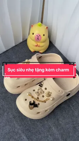 Sục siêu nhẹ của Gemviet, đi nhẹ, êm chân, hoạ tiết charm xinh xỉu#giàydepxuhuong #sụcgemviet #depsieunhe 
