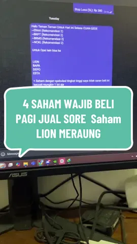 4 SAHAM WAJIB BELI PAGI JUAL SORE  Saham LION MERAUNG #Saham #BeliPagiJualSore #tradingsaham 