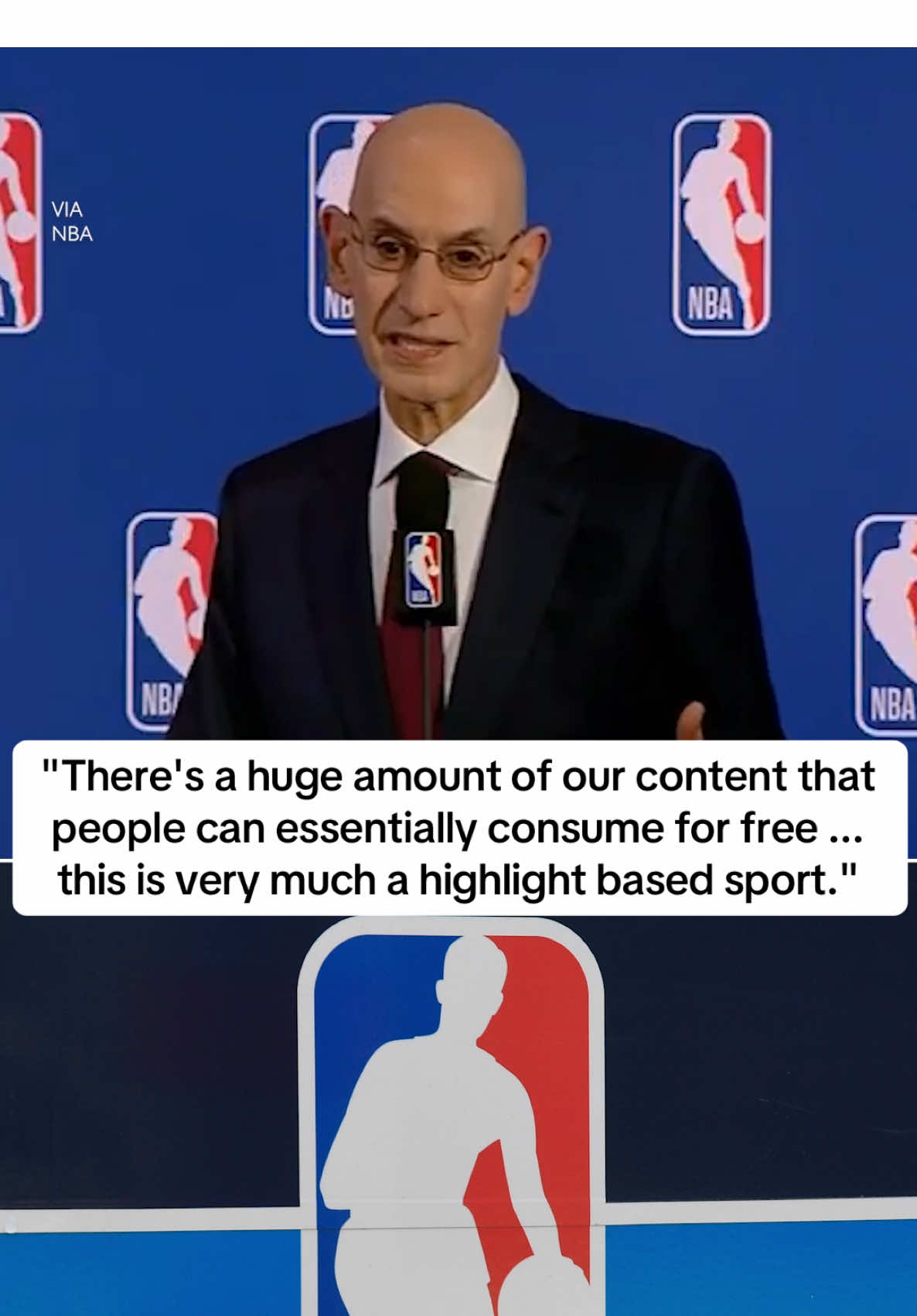 Adam Silver addresses the rising costs of streaming NBA games for fans. #NBA #basketball #adamsilver #streaming 