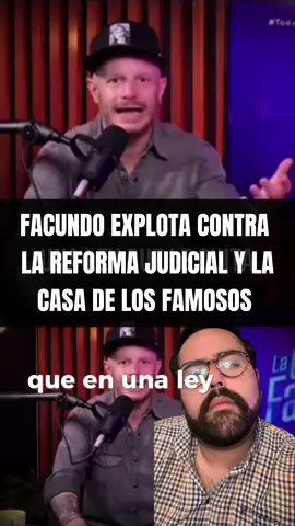 Mientras medio país está preocupado por La Casa de los Famosos, Facundo lanzó un dardo: la Reforma Judicial le quita autonomía al Poder Judicial y casi nadie le está poniendo atención. 📺 “Ojalá criticaran lo que de verdad importa en este país y no solo a unos babosos en un reality”, dijo. Y sí… duele porque es cierto: entre el show y la realidad, a veces preferimos mirar para otro lado. ⚖️ ¿Qué opinas, estamos dejando que nos distraigan mientras cambian las reglas del juego? #ReformaJudicial #Facundo #México #PoderJudicial #politicamexicana       