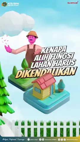 Halo #SobATRBPN, alih fungsi lahan harus dikendalikan untuk mencegah atau memperlambat perubahan penggunaan lahan pertanian menjadi fungsi lain, seperti perumahan atau industri. Untuk itu perlu ditetapkan Lahan Sawah Dilindungi (LSD) dan Lahan Pertanian Pangan Berkelanjutan (LP2B) untuk menjaga ketahanan pangan nasional dan memastikan keberlanjutan lingkungan. Bersama ini Kementerian ATR/BPN sebagai leading sektor di bidang pertanahan dan tata ruang di Indonesia memiliki mandat untuk menjaga alih fungsi lahan untuk mewujudkan ketahanan pangan nasional serta menyiapkan lahan untuk pembangunan berkelanjutan, salah satunya Program Tiga Juta Rumah yang diusung Presiden Prabowo Subianto. Simak selengkapnya pada video berikut ya, Sob! #Repost #SetahunBerdampak #IndonesiaLengkap