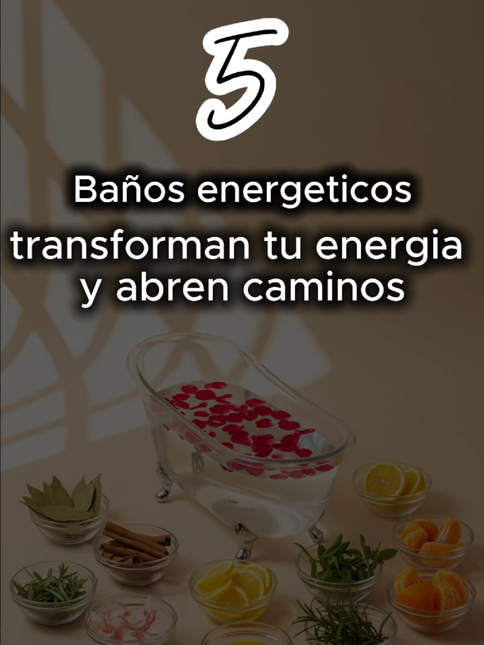 5 baños energéticos para transformar tu energía y abrir tus caminos. ✨🔮 ¡No te pierdas el último! ¿Sientes que tu energía está estancada y necesitas un impulso para atraer la abundancia, el amor y la prosperidad? Estos 5 baños energéticos son la clave para limpiar tu aura y alinear tus intenciones. Lunes: Atrae la prosperidad y el éxito con un baño de hojas de laurel y canela. El laurel simboliza la victoria y la canela, la abundancia. Es perfecto para empezar la semana con el pie derecho. Martes: Equilibrar tu salud y tus chakras es más fácil de lo que crees. Usa menta y romero para un baño purificador que te dará claridad mental y vitalidad. Miércoles: ¿Buscas una oportunidad laboral? La ruda y el limón son un combo poderoso para abrir puertas y alejar la envidia. Úsalo para limpiar cualquier obstáculo en tu camino profesional. Jueves: El amor te espera. Un baño con pétalos de rosa y miel no solo te hará sentir increíble, sino que también atraerá la dulzura y la pasión a tu vida. ¡Ideal para manifestar relaciones sanas! Viernes: ¡Libérate de las deudas y atrae el dinero! Las cáscaras de naranja y mandarina son conocidas por su poder para la prosperidad y para generar ingresos. Guarda este video para cuando lo necesites y comparte con alguien que lo necesite. 👉 Si quieres aprender más sobre rituales, baños energéticos y cómo manifestar una vida llena de prosperidad, ¡ve al link de mi perfil! #manifestacion #leydeatraccion #abundancia #creaturealidad #ritual 