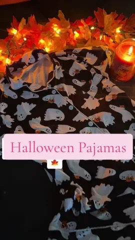 Pumpkin spice & cozy nights 🍂☕ #FallPajamas #halloween #fall #fall2025 #halloween2025 
