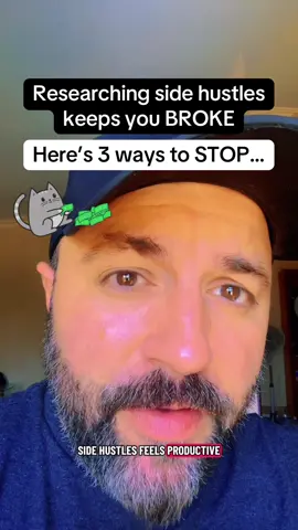 Researching side hustles feels productive… but it’s secretly keeping you broke. The link in bio can help. #sidehustleideas #makemoneyfromhome #makemoneyonline 