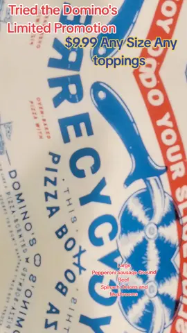 What's on yours #fyp #foryoupage #tiktok #tik_tok #tictok #deliciousfood #pizza #dominos #dominospizza #dominospromotion #toppings 