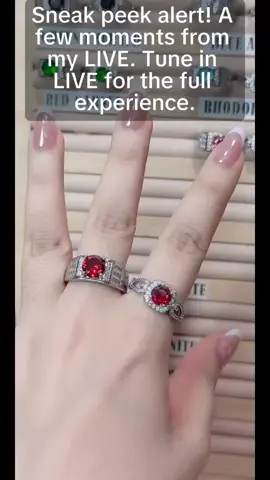 Cantik sangat warna Red garnet CZ ni. Silau mata tengok shining dia. #tiktoklive #livehighlights 