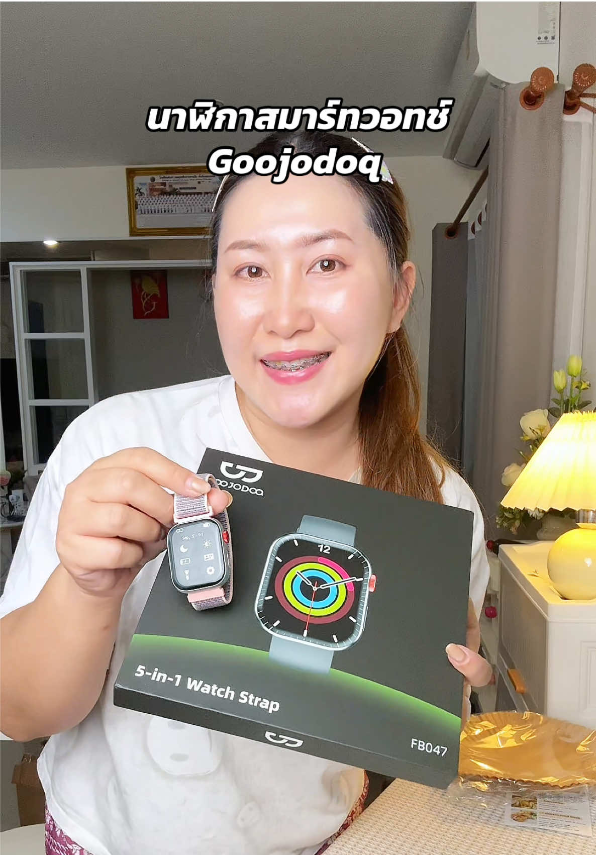 นาฬิกาสมาร์ทวอทช์มีสายมาให้ถึง5เส้นอยากใส่สายไหนเลือกได้เลย สวยทุกสาย #นาฬิกาสมาร์ทวอทช์#นาฬิกา#นาฬิกาข้อมือ #smartwatch #goojodoq 