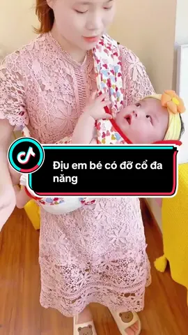 Địu em bé có đỡ cổ đa năng. Địu nằm, địu trc, địu sau đều ok nha các mom😍 #reviewmevabe #chamcon #nuoicon #địuembé #xuhuong 