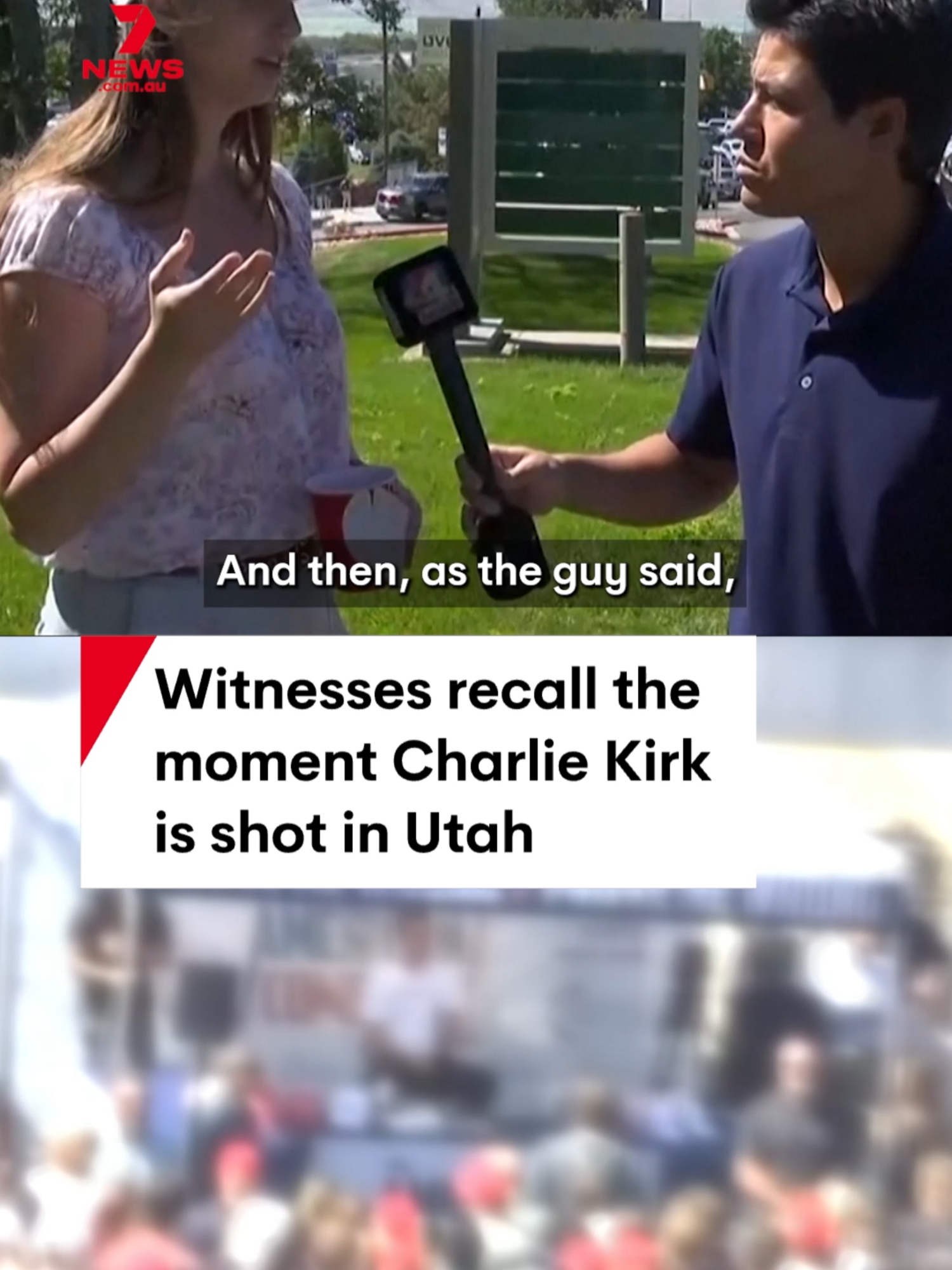As authorities work to find who shot Charlie Kirk, witnesses have recalled the moment the high profile conservative was assasinated on a Utah college campus. #charliekirk #kirk #utah #shooting #turningpointusa