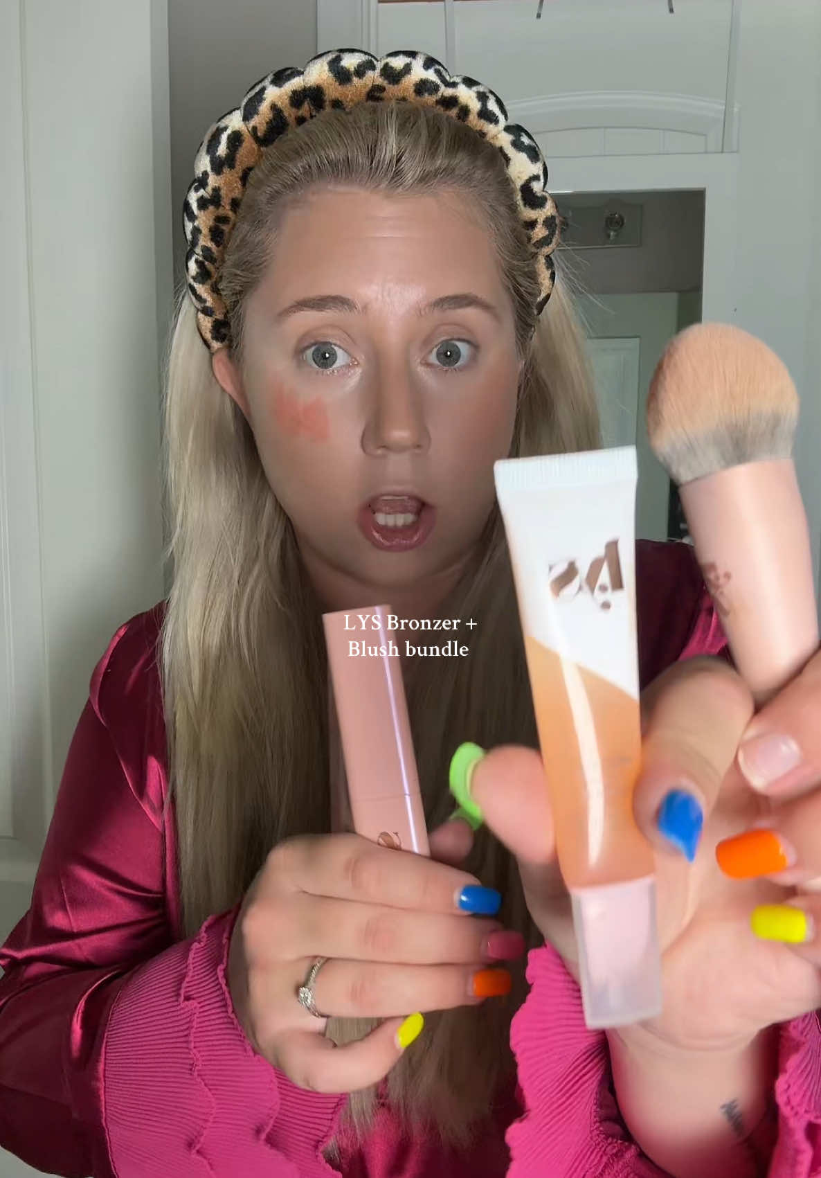 Okay I see why everyone LOVES the bronzer stick BUT the blush is just as AMAZING!!😍 #LYS #Bronzer #BeautyTok #TikTokShopRestock 