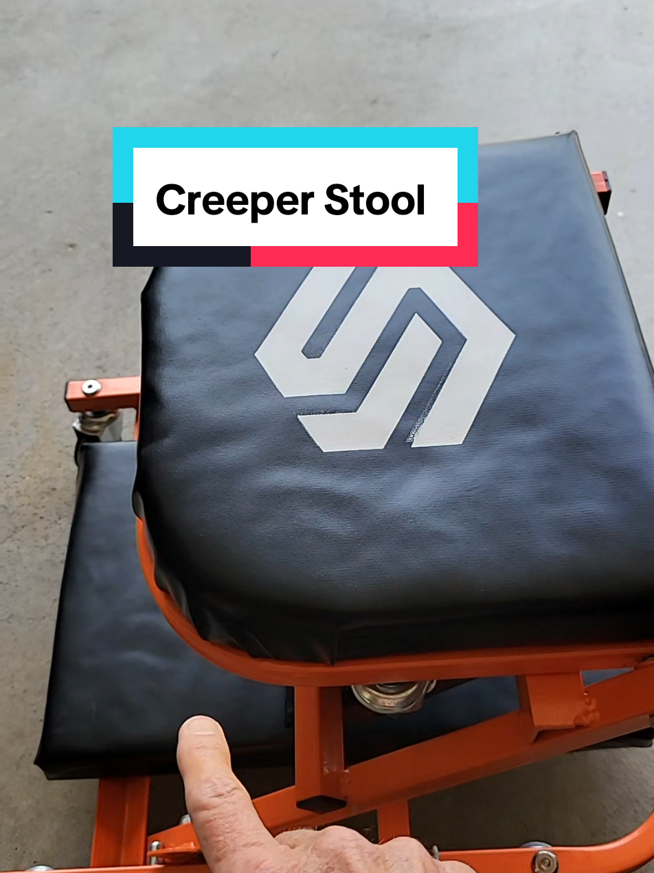 Creeper Stool all in one. It converts easily back. comfortable padding.  save your back and knees I love mine. #creeper #stool #tools #mechanic #handyman 