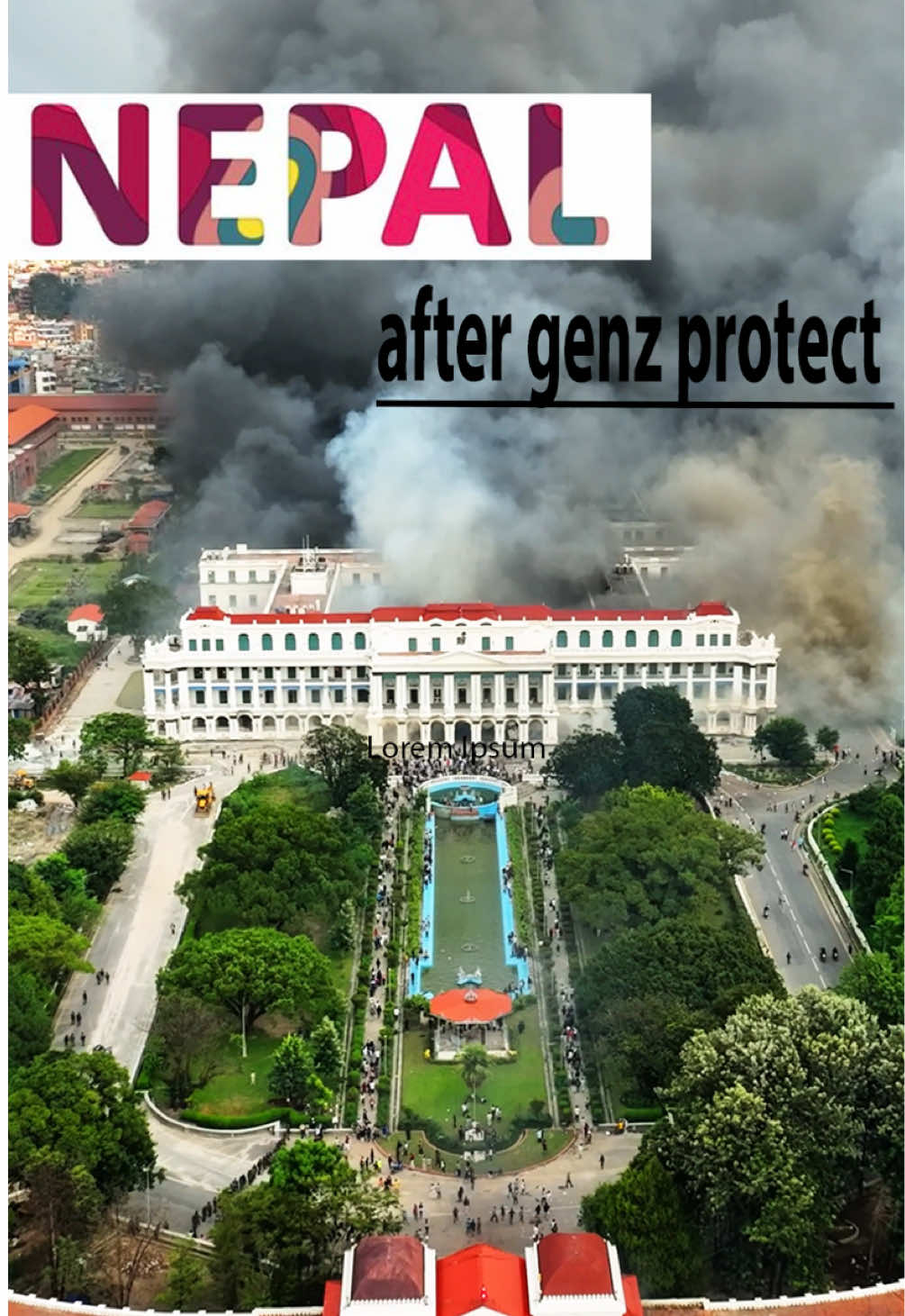 🔥 burning singhadurbar & parlament house 🇳🇵/Nepa ,after genz protest 🪧  . . . . #genz #genzprotest #genzrevolution #nepal🇳🇵 #singhadurbar  ~ @explore nuwakot_629  . . 📍 singhadurbar &parlament house/nepal • • • No more corruption 🙌🏽