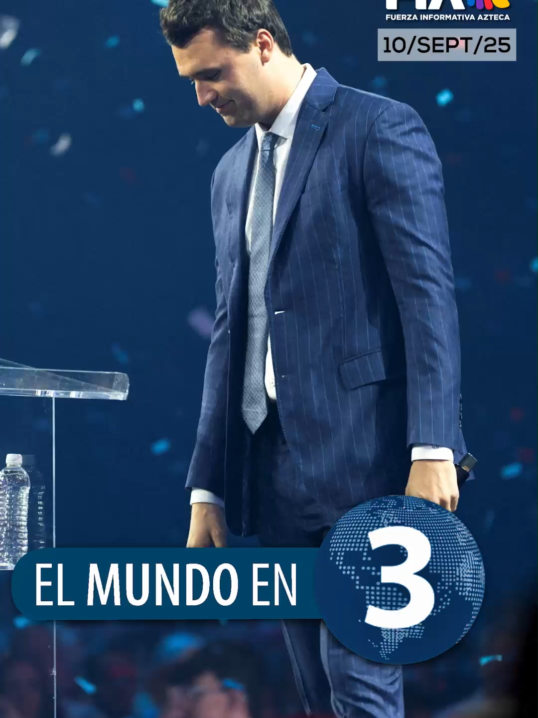 Hoy en #ElMundoEn3: - El activista, Charlie Kirk, fue asesinado durante un evento en la Universidad de Utah, en EU. - Fiscalía de Manhattan acusó de conspiración para delinquir, tráfico sexual y explotación infantil a Naason Joaquín García. - OTAN califica de 