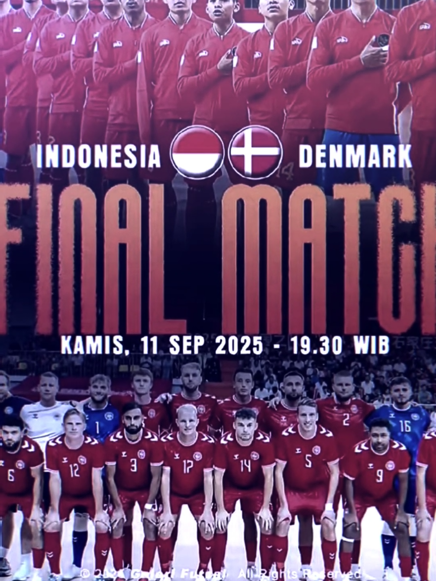 predik skor indo vs denmark , yang rank nya jauh di bawah kita🙌🔥🦅#timnasfutsal #timnasday 