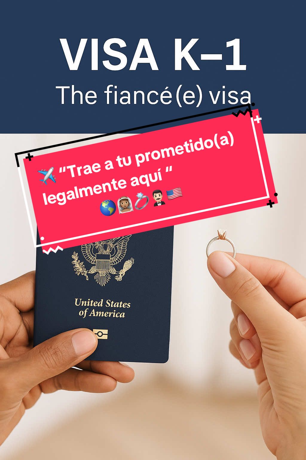 “¿Sabías que existe una visa especial para que tu prometido(a) venga a Estados Unidos y puedan casarse legalmente aquí? Se llama Visa K-1.” “La Visa K-1 permite que un ciudadano estadounidense pida a su pareja extranjera para casarse dentro de los 90 días después de su llegada. Es un proceso migratorio serio que requiere demostrar un compromiso real, relación auténtica y cumplir con los requisitos de USCIS.”Si piensas aplicar, asesórate bien y prepara tu caso con cuidado. 💼 “Sígueme para más información clara y confiable sobre procesos migratorios.” I am not an attorney and I do not provide legal advice. I only assist with the preparation of immigration and/or tax forms based on the information provided by the client. All the information I share is publicly available on official government websites (such as USCIS or IRS). / No soy abogada ni doy consejos legales. Mi servicio se limita a la preparación de formularios migratorios y/o tributarios según la información que usted me brinda. Toda la información compartida está disponible públicamente en páginas oficiales del gobierno (como USCIS o IRS). #residencia #visak1 #cubanoshouston #migrantes #latinosporelmundo 