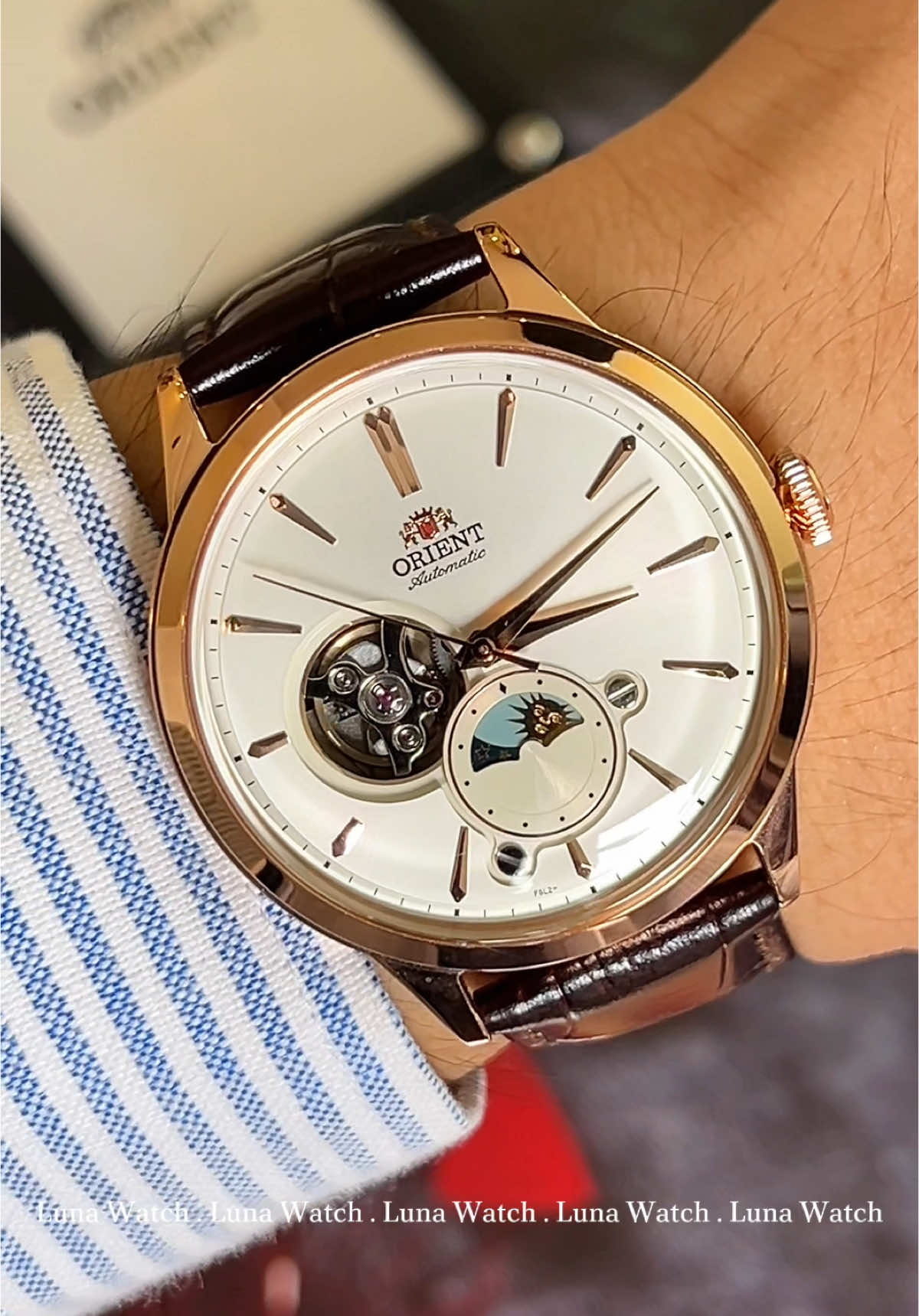 Orient Sun&Mun Gen6 lộ cơ open heart size 40mm mây mỏng phù hợp ae tay vừa và nhỏ #lunawatch #donghoco #donghonam #orient #gen6 