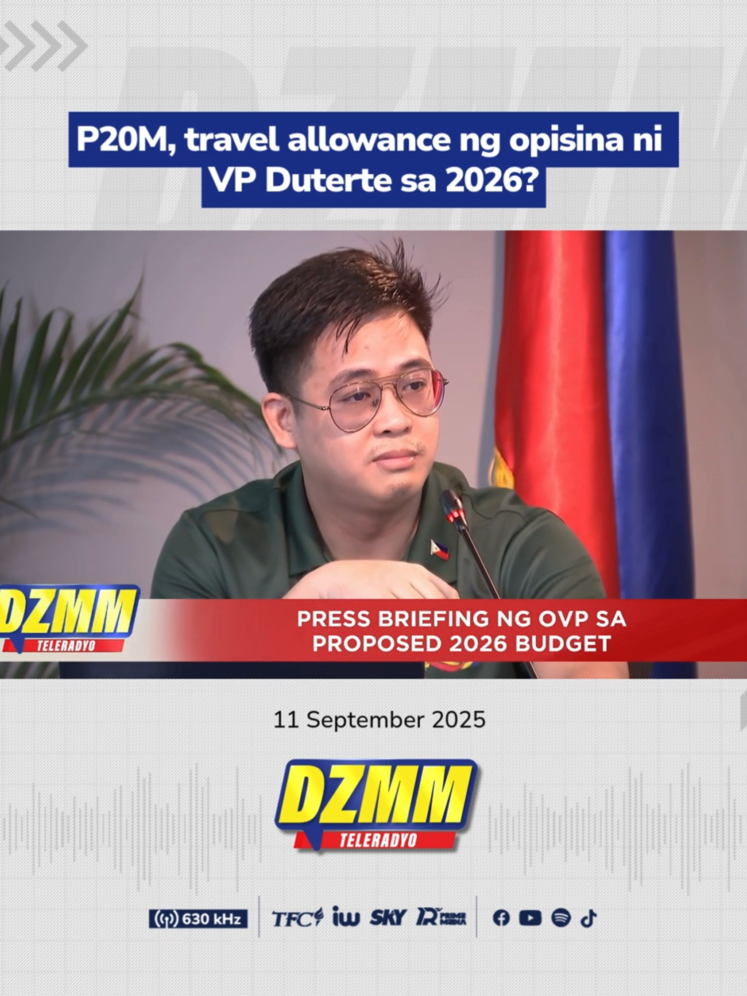 Ipinaliwanag ng OVP budget division na nasa P20M ang travel allowance ng opisina ni Vice President Sara Duterte para sa foreign trips sa 2025 at 2026, kabilang ang security at civilian personnel.  Ayon kay Chief budget division Atty. Kelvin Gerome Teñido, hindi sakop nito ang biyahe sa loob bansa ng OVP.  Maging una sa balita at public service, follow na sa DZMM Teleradyo TikTok account. #DZMM #DZMMTeleradyo #NewsPH #Duterte