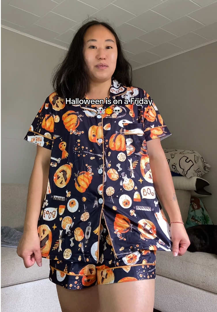 These are the cutest Halloween PJs—soft, cozy, and made for spooky season nights.  #tiktokshoprestock #Halloween #viralontiktokshop #superbrandclub #halloweenpj 