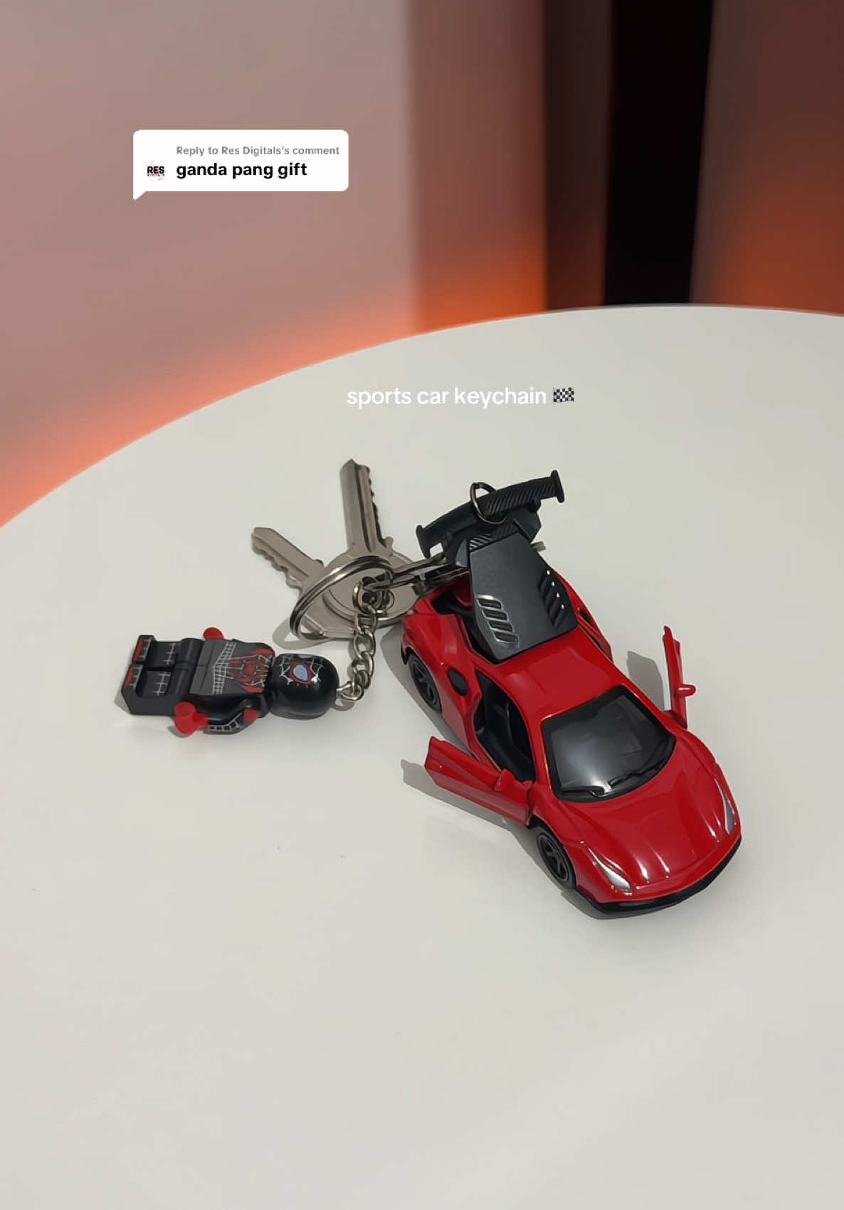Replying to @Res Digitals ito muna habang wala pang sports car #sportscarkeychain #keychain #carkeychain #keyring #giftideas 