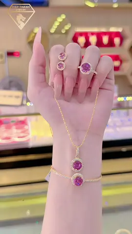 Bộ halo tím (610) #kimphathiepthanh1 #hiepthanhjewelry #xuhuong #trending #botrangsuc 