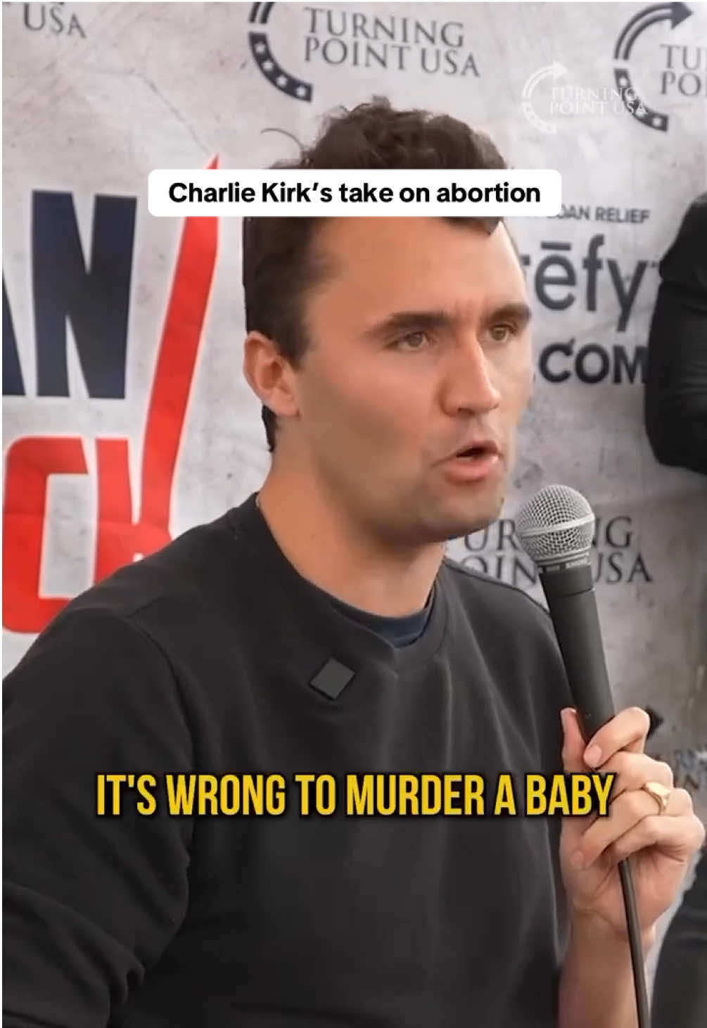 This may be a very sensitive topic but he has a point, and it points towards the Bible. Credits: Turning Point USA. #trending #charliekirk #newstoday #abortion #christian