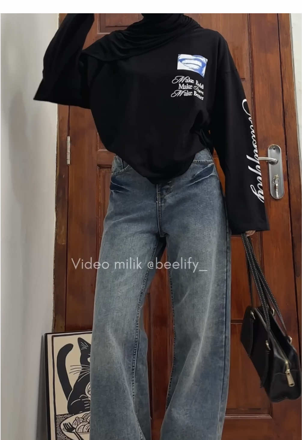 Baggy jeans favorit aku, cuci kering pakai 😌 #baggyjeans #baggypants #celanabaggy 