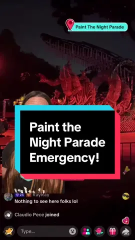 🚨 Unexpected moment tonight at Disneyland 🚨 During the very first Paint the Night parade of the evening, the Little Mermaid float began smoking and is now stopped on Main Street with all its lights off. Cast Members are on scene and the parade has paused while they address the issue. #Disneyland #PaintTheNight #LittleMermaidFloat #greenscreen #disneylandparadefire 