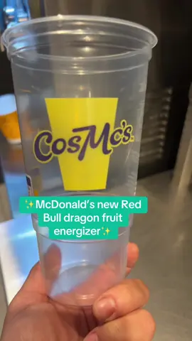 McDonald’s new Red Bull dragon fruit energizer #mcdonalds #mcds #mcdonaldsworker #cosmos #newitem #energizer #fyp #parati 