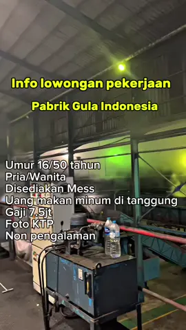 PABRIK GULA INDONESIA  #lokerterbaru #infoloker #2025 #fyp #indonesia🇮🇩 