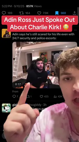 Adin Ross Just Spoke Out About Charlie Kirk! 😳 #adinross #charliekirk 