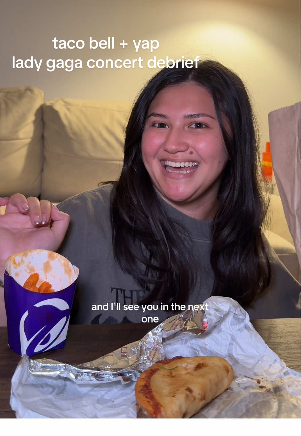 what’s better than @tacobell and yapping about lady gaga?? #ladygagavideos #eatwithme #tacobell #tacobellorder #microinfluencer 