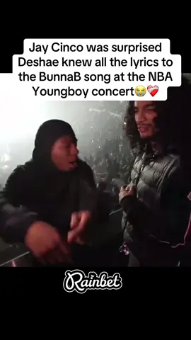 Jay Cinco was shocked that Deshae Frist knew all the lyrics to the BunnaB song while at the NBA Youngboy concert😲💕 #deshaefrost #jaycincoo #clips #twitch #fypシ゚viral 