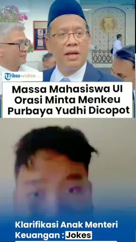 Klarifikasi anak menteri keuangan yang baru: Saya hanya bercanda. #viraltiktok #gibran #like #follow #jokowi 