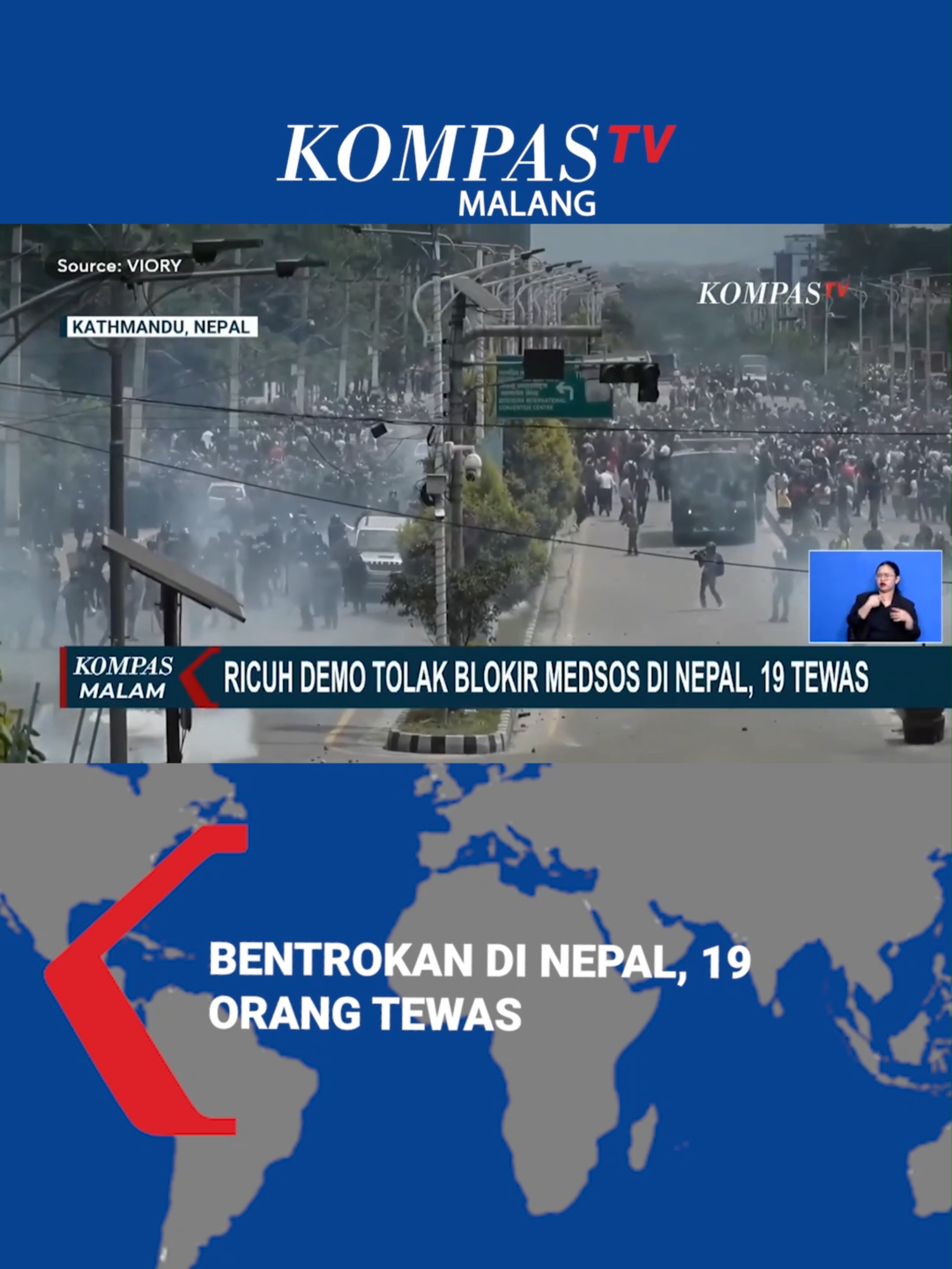 Ricuh Demo di Nepal, 19 Orang Tewas selengkapnya : https://youtu.be/A2aExFBr_ME?si=O5n8mKrSsssS-hoq #nepal​ #bentrok​ #demo​ #mediasosial​#fyp